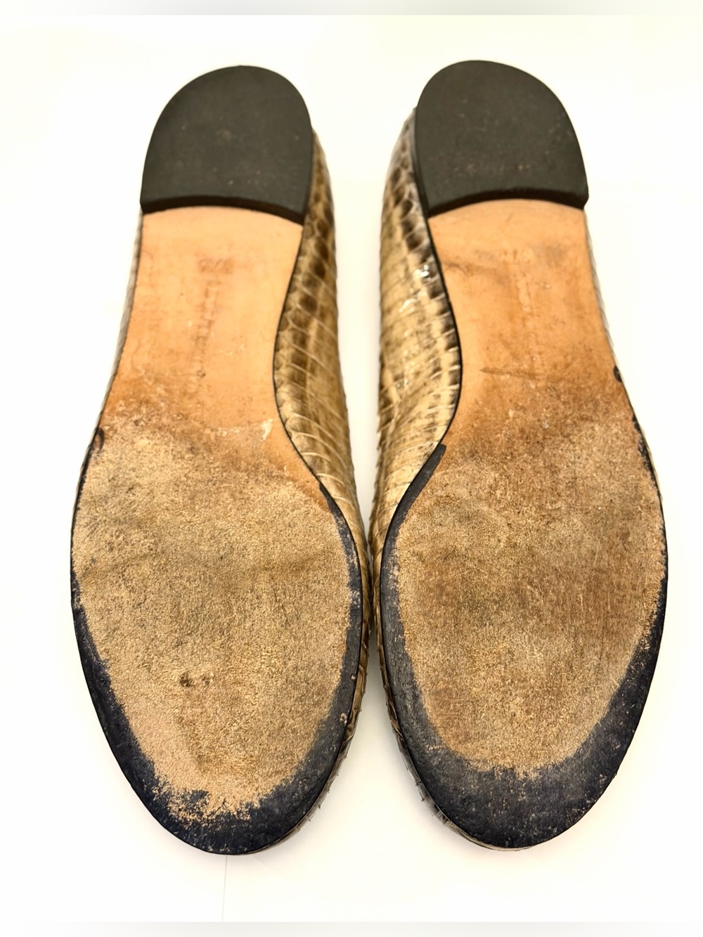Manolo Blahnik $495 Python Ballerina Flats, size 37.5 - Picture 6 of 7